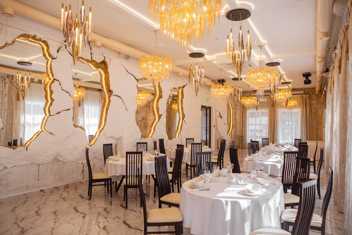 Elegant banquet hall interior